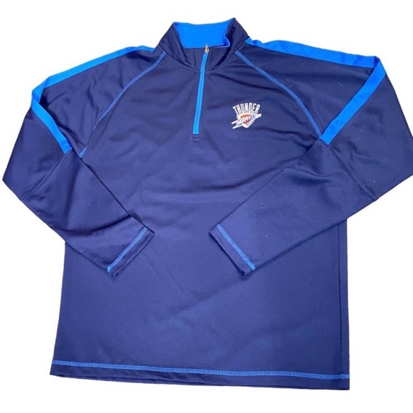 OKC Thunder NBA 1/4 Zip Long Sleeve Pullover Sz M - Picture 2 of 9